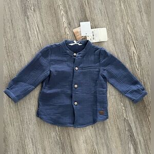 Mayoral Mao Collar Shirt 6-9 months